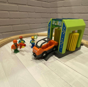 игрушечная автомойка для деревянных дорог